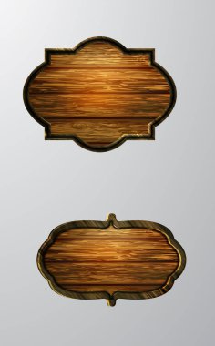 Ahşap tabelanın gerçekçi temsili