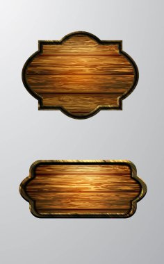 Ahşap tabelanın gerçekçi temsili