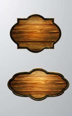 Ahşap tabelanın gerçekçi temsili