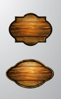 Ahşap tabelanın gerçekçi temsili