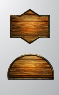 Ahşap tabelanın gerçekçi temsili