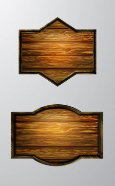 Ahşap tabelanın gerçekçi temsili