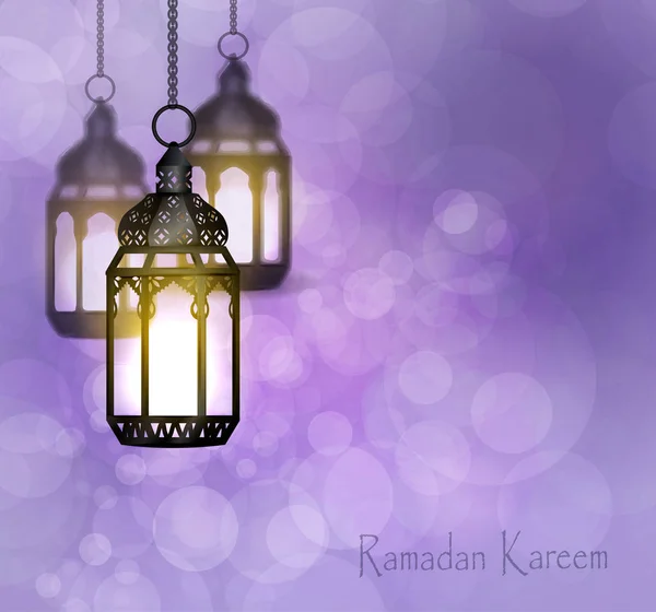 Işıkları ile karmaşık Arapça lambalar — Stok Vektör