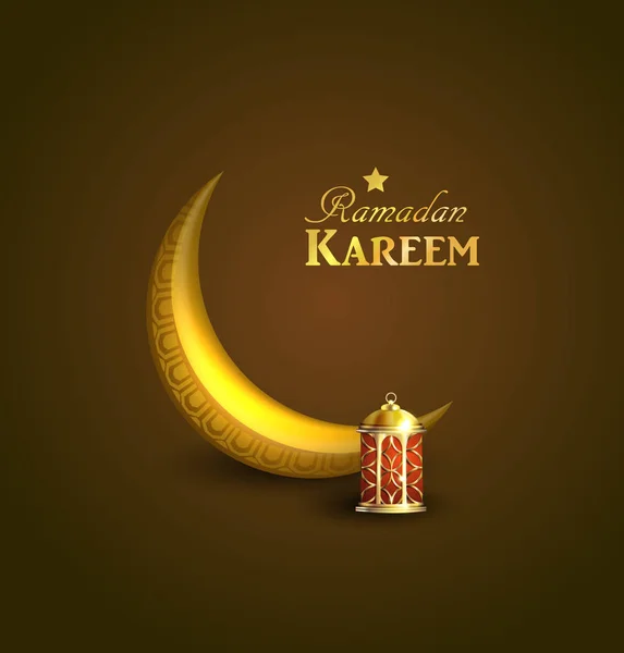 Ramadán Kareem saludo símbolo de diseño islámico — Vector de stock