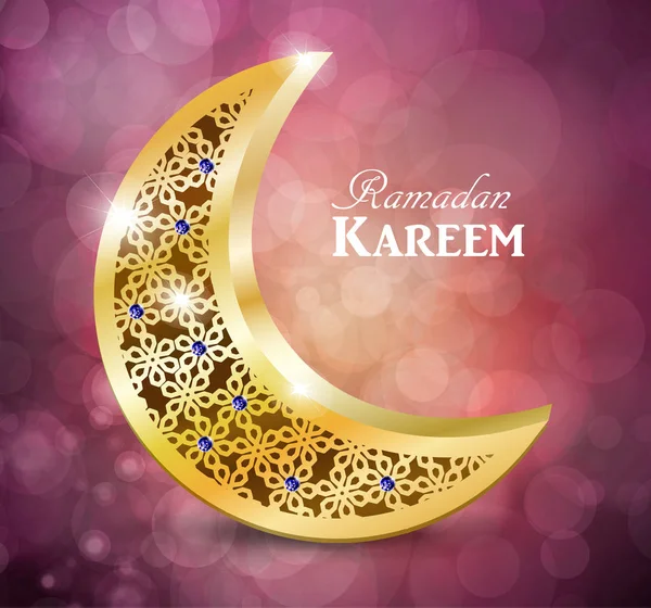 Ramadán Kareem saludo fondo islámico — Vector de stock