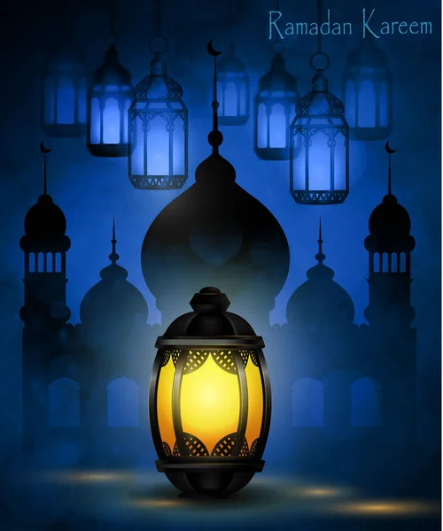 Ramadan Kareem, begroeting achtergrond — Stockvector