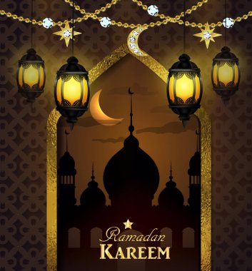 İslami tasarım cami kapı vektörü