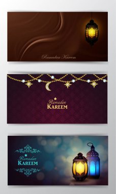 Ramazan Kareem, tebrik arka plan vektör
