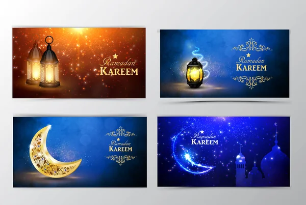 Ramadan Kareem, vetor de fundo saudação — Vetor de Stock