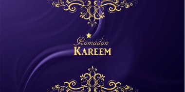 İpekkumaş üzerine Süs ile Ramazan Kareem illüstrasyon