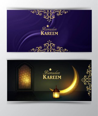 Ramazan Kareem, tebrik arka plan vektör