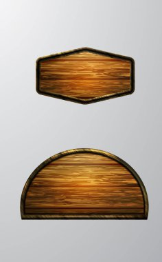 Ahşap tabelanın gerçekçi temsili