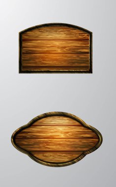 Ahşap tabelanın gerçekçi temsili