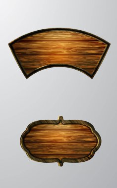 Ahşap tabelanın gerçekçi temsili