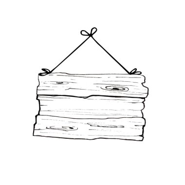 grunge ahşap tahta el çizilmiş vektör