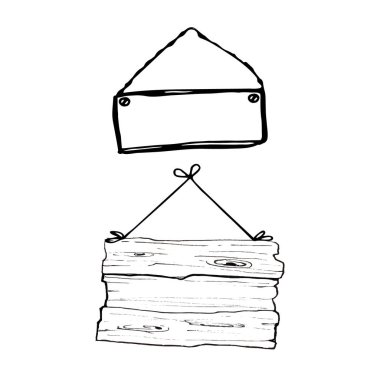 grunge ahşap tahta el çizilmiş vektör