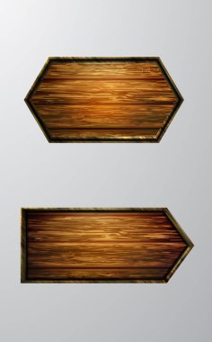 Ahşap tabelanın gerçekçi temsili