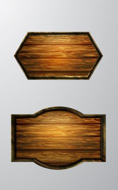 Ahşap tabelanın gerçekçi temsili