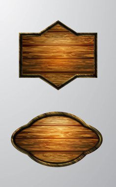 Ahşap tabelanın gerçekçi temsili