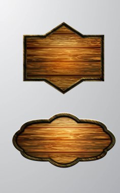 Ahşap tabelanın gerçekçi temsili