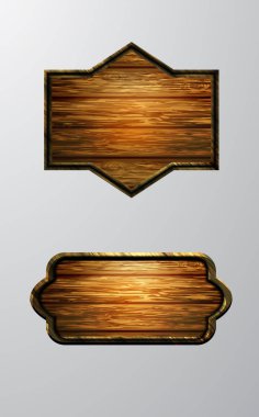 Ahşap tabelanın gerçekçi temsili