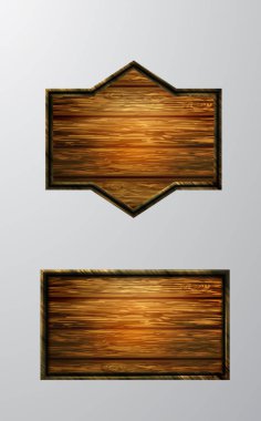 Ahşap tabelanın gerçekçi temsili