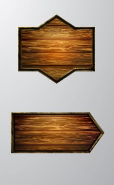 Ahşap tabelanın gerçekçi temsili