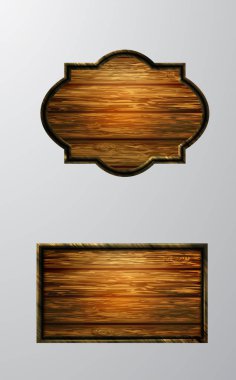 Ahşap tabelanın gerçekçi temsili