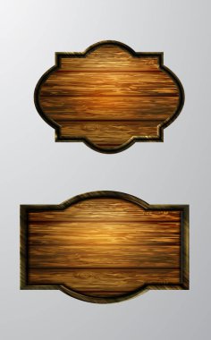 Ahşap tabelanın gerçekçi temsili