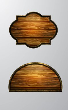 Ahşap tabelanın gerçekçi temsili