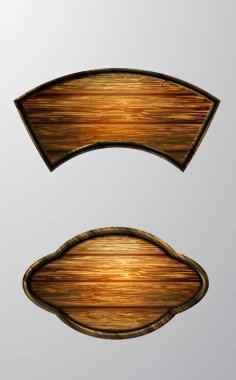 Ahşap tabelanın gerçekçi temsili