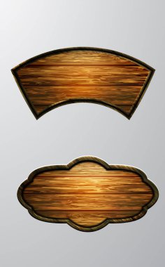 Ahşap tabelanın gerçekçi temsili