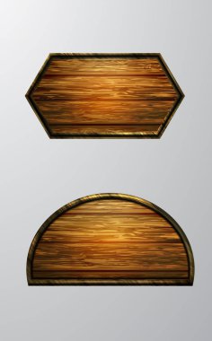 Ahşap tabelanın gerçekçi temsili