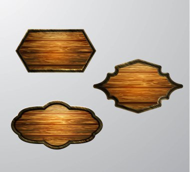 Ahşap tabelanın gerçekçi temsili