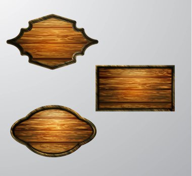 Ahşap tabelanın gerçekçi temsili