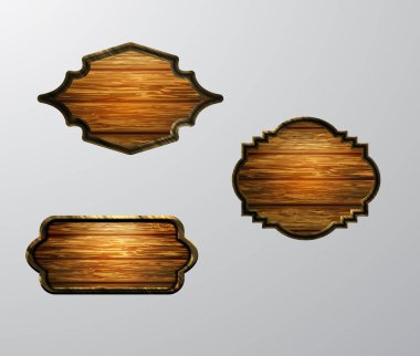 Ahşap tabelanın gerçekçi temsili