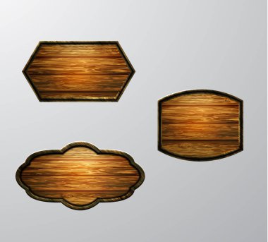 Ahşap tabelanın gerçekçi temsili