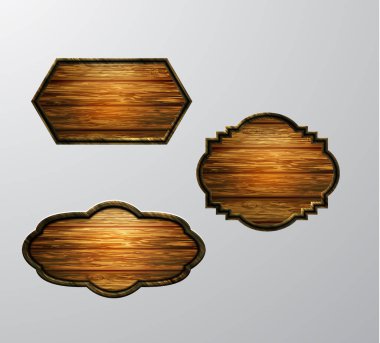 Ahşap tabelanın gerçekçi temsili