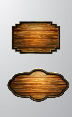 Ahşap tabelanın gerçekçi temsili