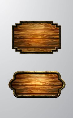 Ahşap tabelanın gerçekçi temsili