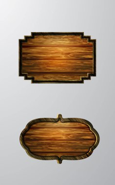 Ahşap tabelanın gerçekçi temsili