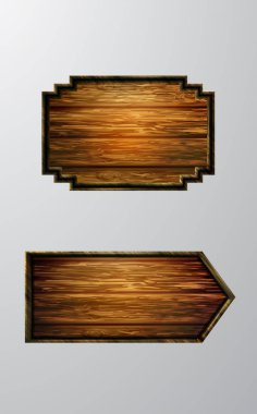 Ahşap tabelanın gerçekçi temsili