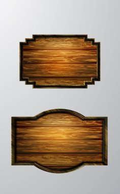 Ahşap tabelanın gerçekçi temsili