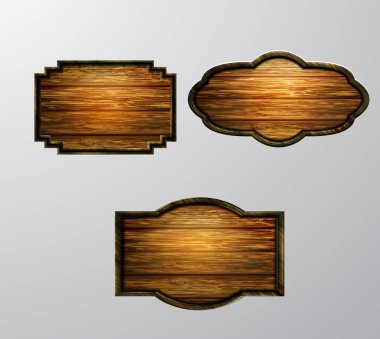 Ahşap tabelanın gerçekçi temsili