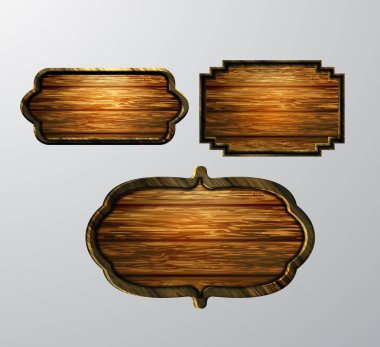 Ahşap tabelanın gerçekçi temsili