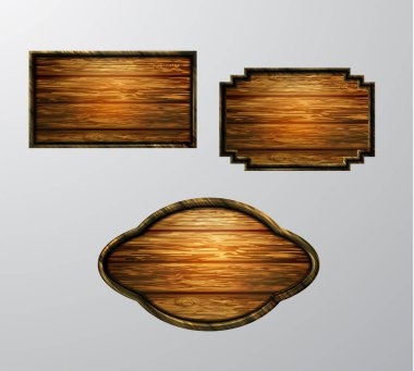 Ahşap tabelanın gerçekçi temsili