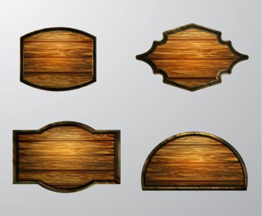 Ahşap tabelanın gerçekçi temsili