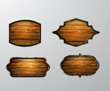 Ahşap tabelanın gerçekçi temsili