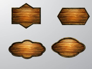 Ahşap tabelanın gerçekçi temsili