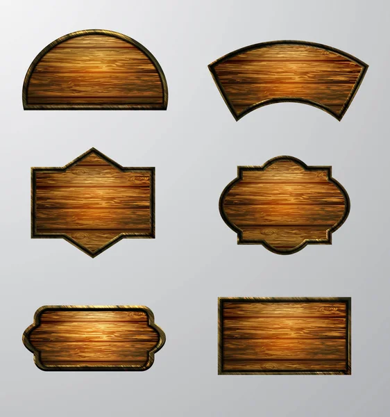 Wektorowa realistyczna ilustracja drewnianej tablicy — Wektor stockowy